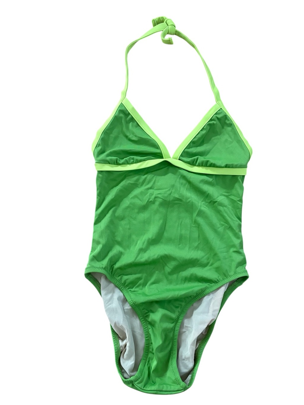 Y2K J. Crew Green one piece halter swimsuit size 4 NWOT NEW